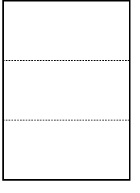ミシン目入り用紙（３分割）ホワイト／ホワイト／ホワイト