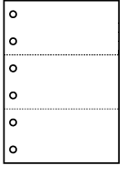 ミシン目入り用紙（３分割）ホワイト／ホワイト／ホワイト
